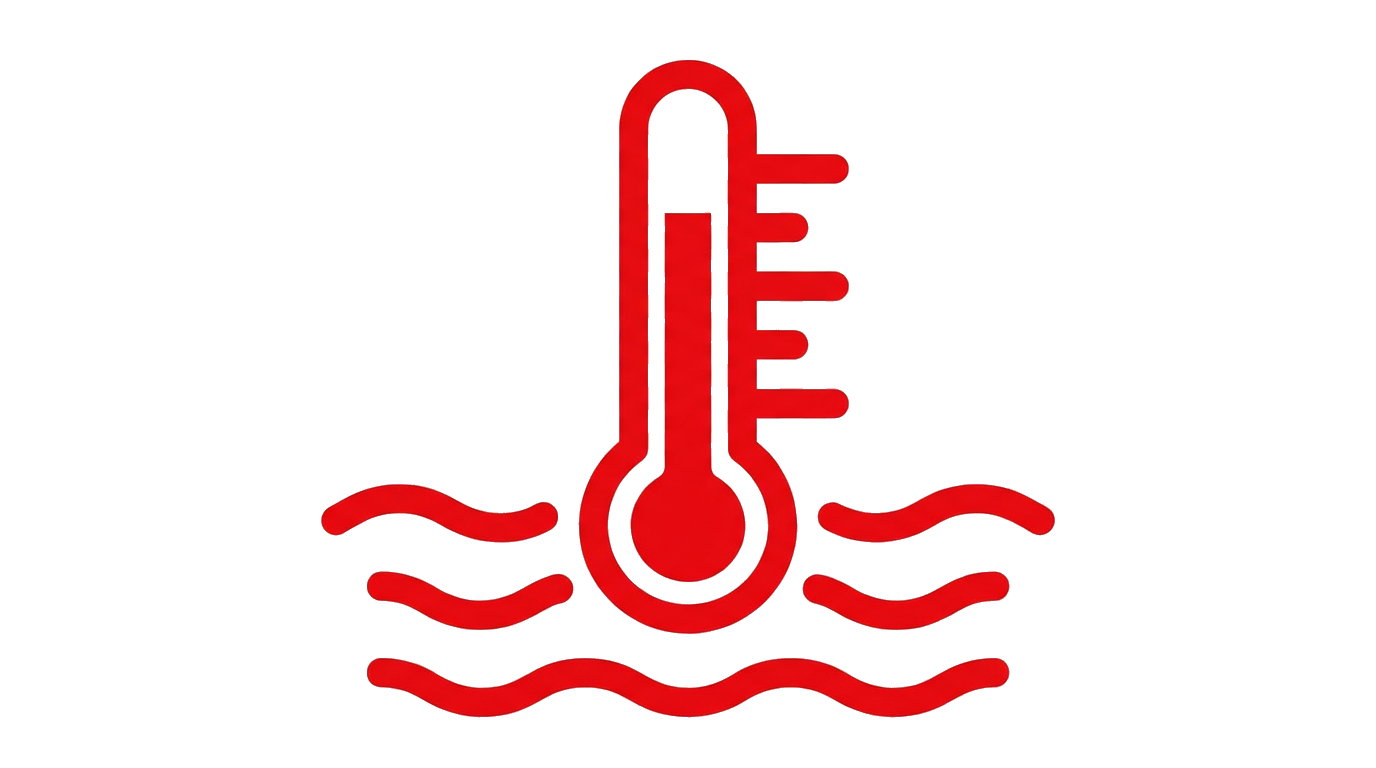 Engine Coolant Temperature (High) dashboard icon